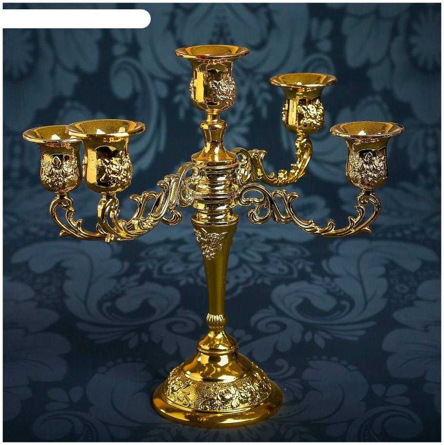 Подсвечник на 5 свечей 25см stilars 333-224