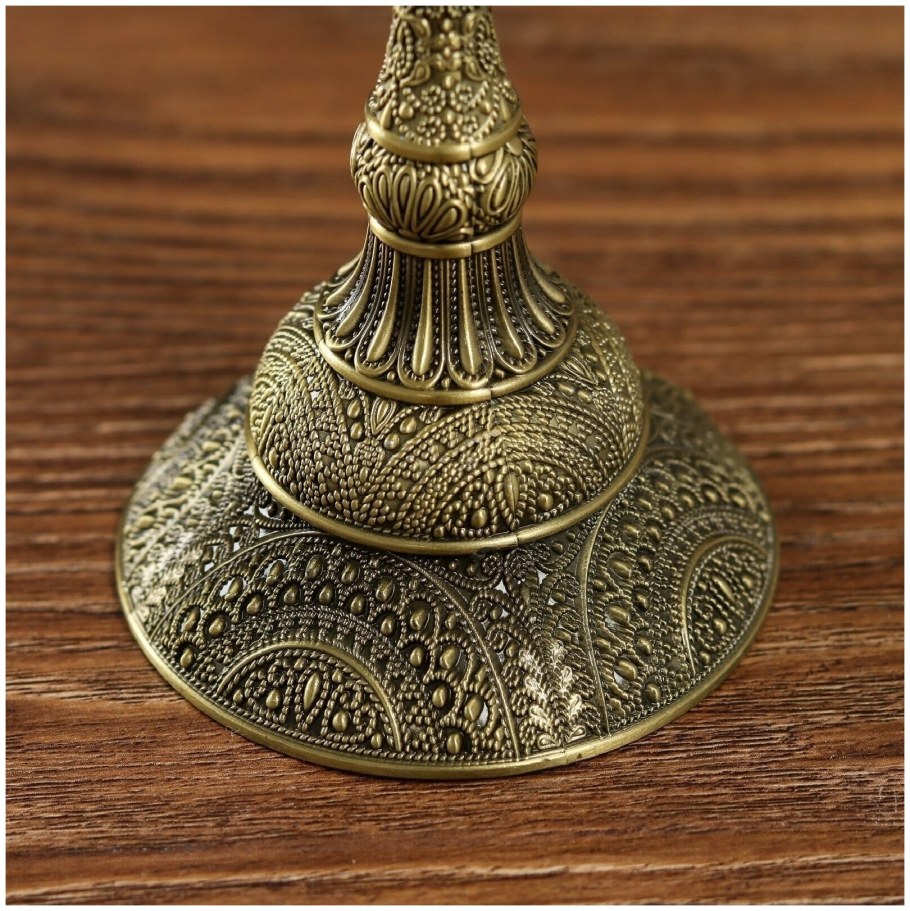 Подсвечник металл на 5 свечей "Раджа" бронза 22,5х23х23 см