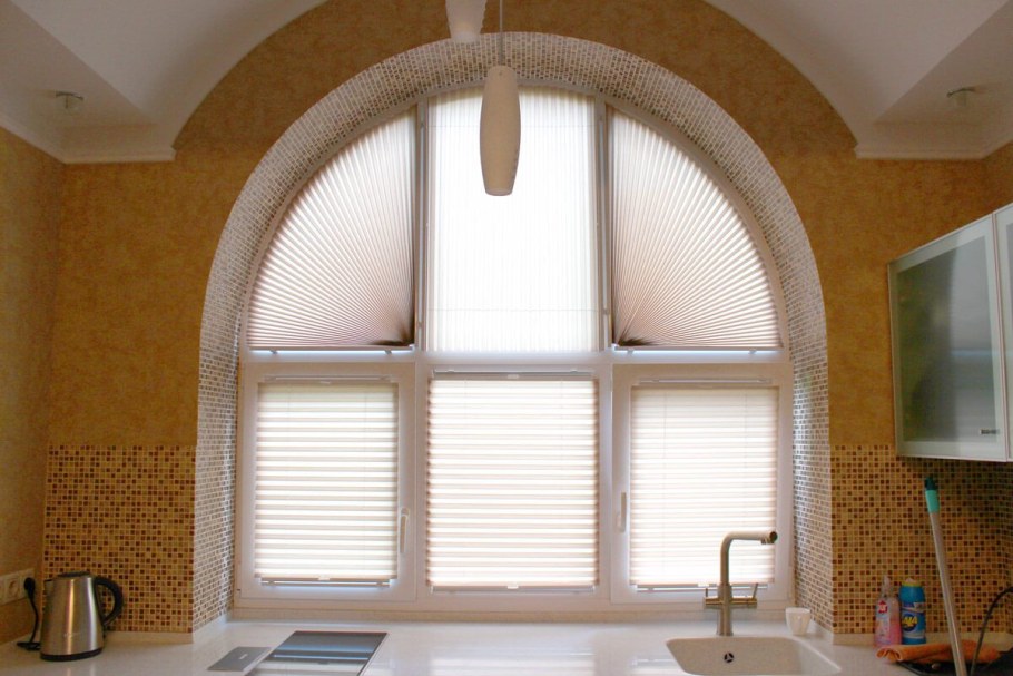 Амиго, жалюзи плиссе арочные
