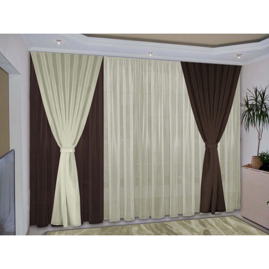 Шторы РЕАЛТЕКС бежево золотой