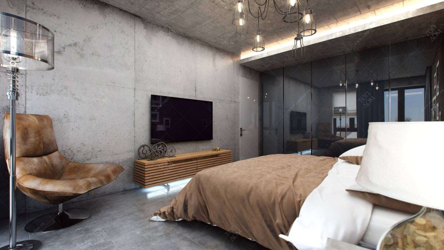 Спальня лофт