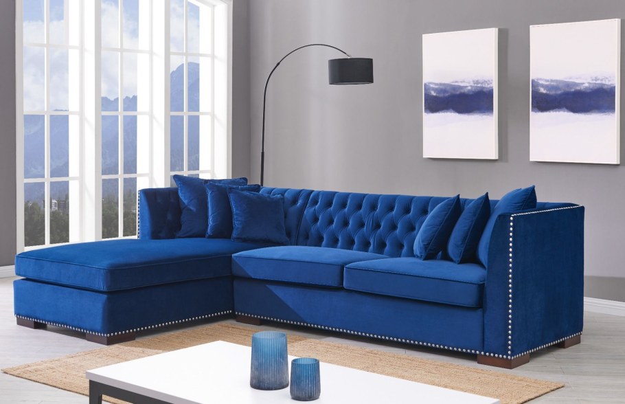 Диван прямой unico Sofa 2 Blue