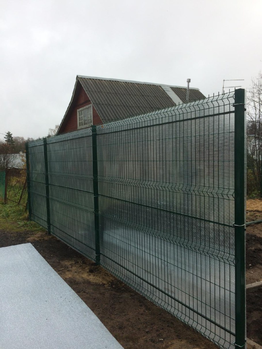 Забор сетка Гиттер с поликарбонатом