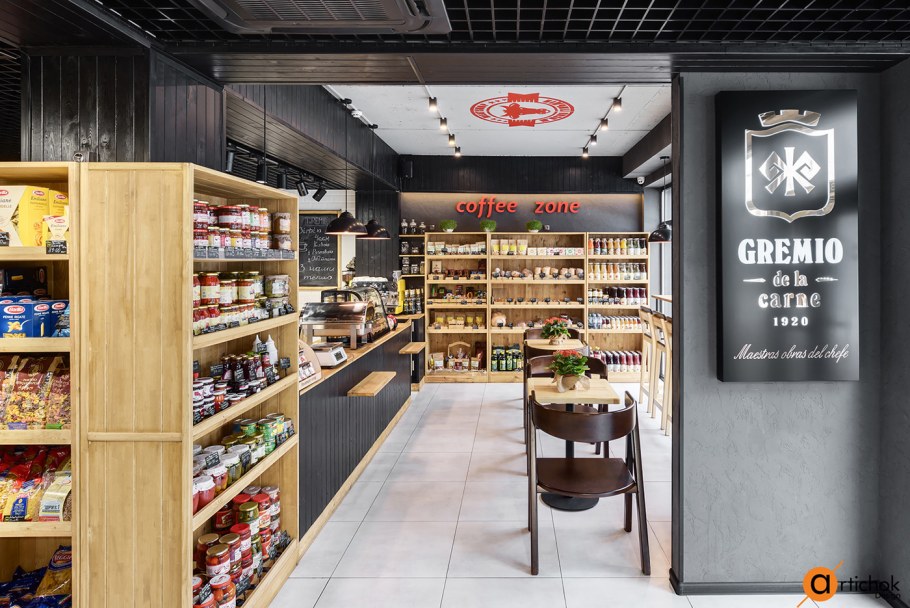 Продуктовый магазин в стиле лофт