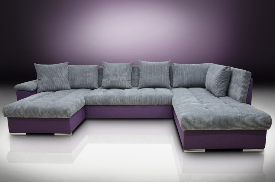 Серо фиолетовый диван