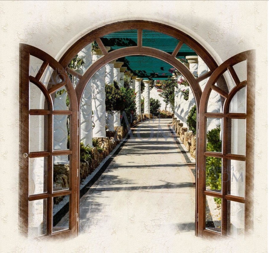 Окно арочное в перспективе