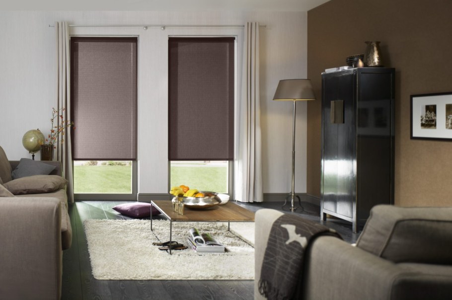 Цвет рулонных штор в интерьере