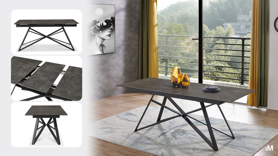 Стол раскладной Bristol (160), светлая керамика