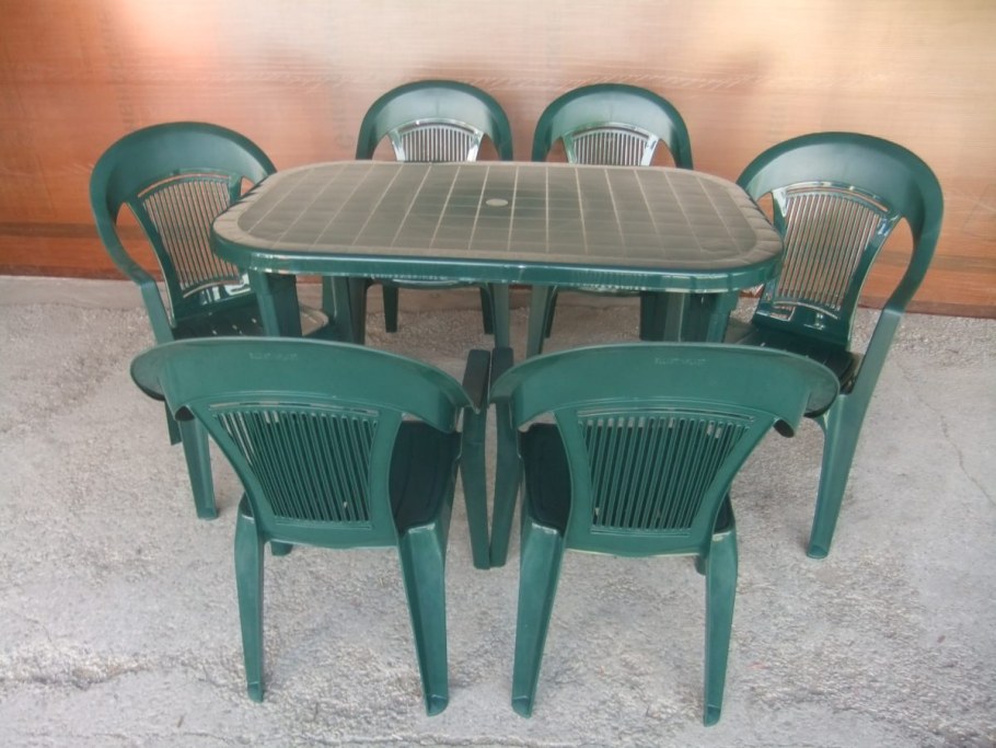 Комплект пластиковой мебели (стол Суматра "Sumatra" 1400х800 + 6 кресел "Ибица")