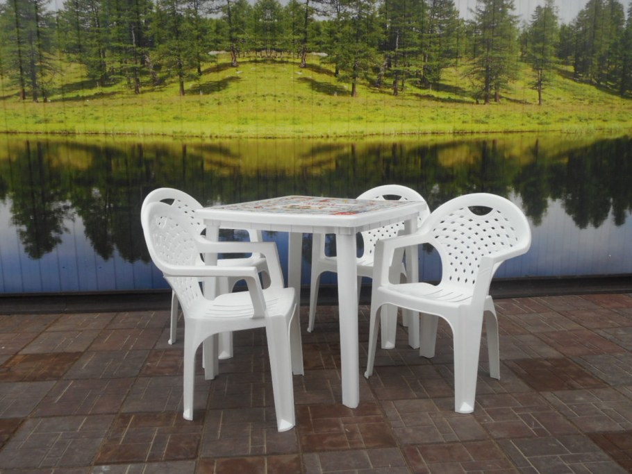Комплект пластиковой мебели (стол Суматра "Sumatra" 1400х800 + 6 кресел "Ибица")
