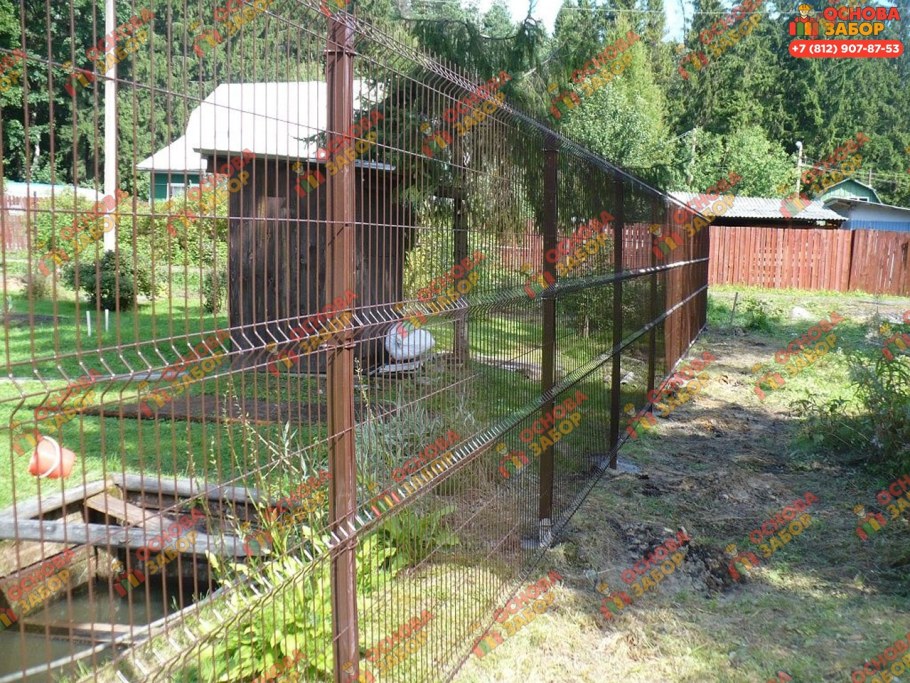 Забор Гиттер 3d коричневый