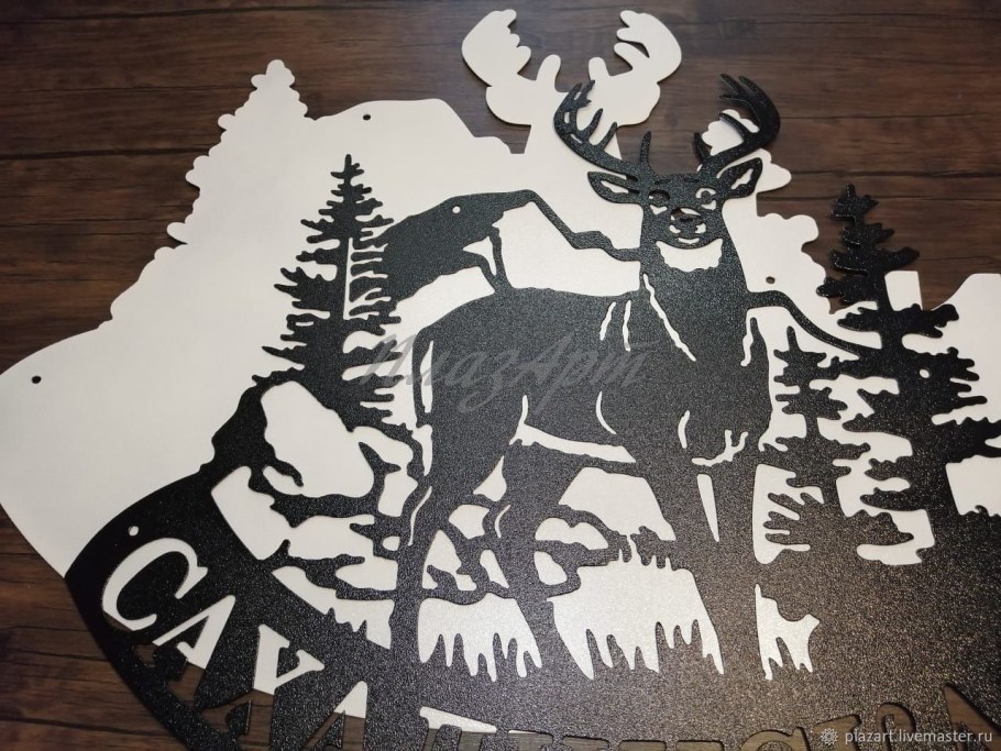 Адресная табличка из металла лазером