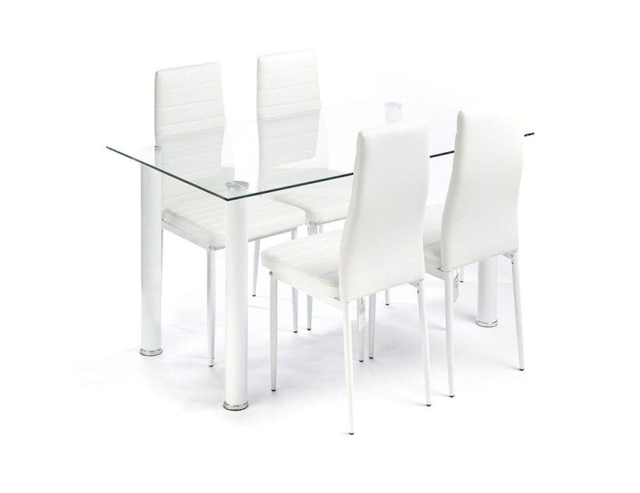 Комплект обеденной мебели степ k-05 Наоми/хром (стол, 4 стула)