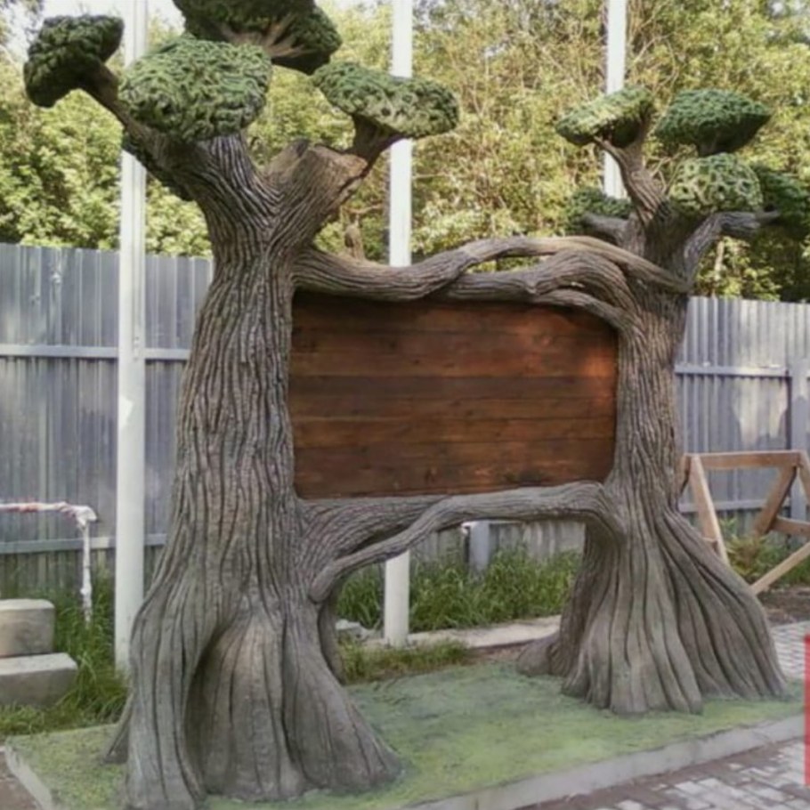 Декоративное дерево из бетона