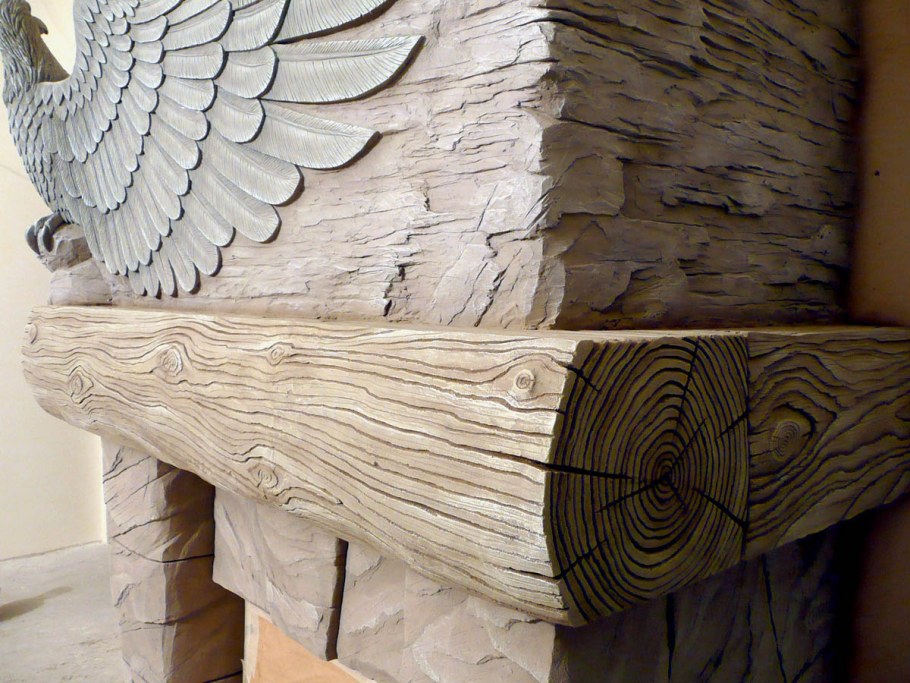 Имитация дерева из бетона