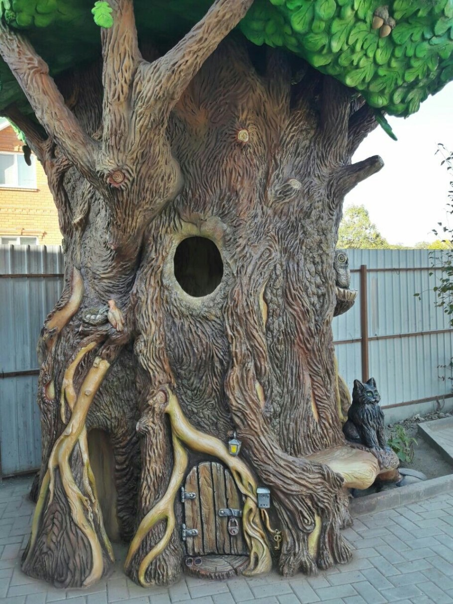 Имитация дерева из бетона