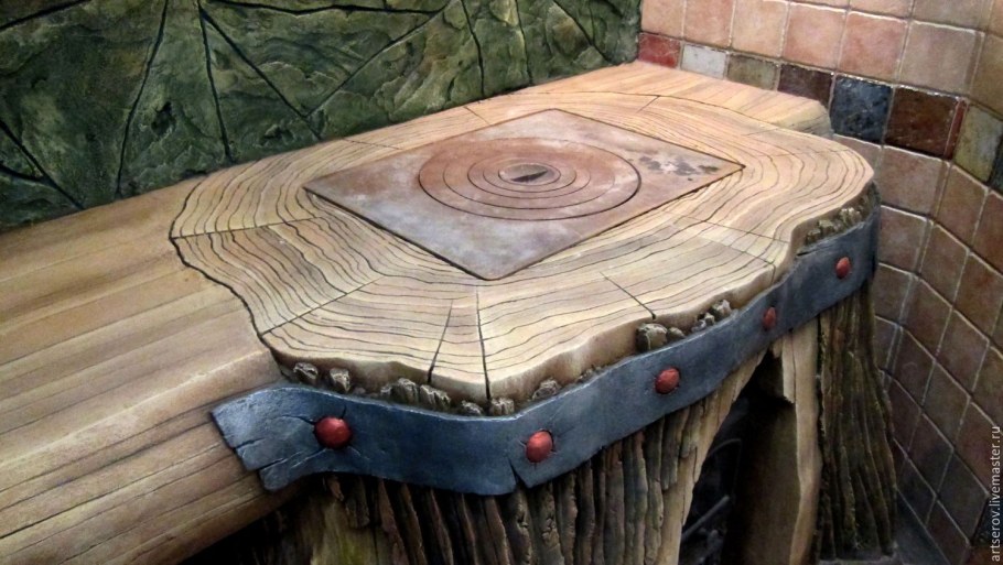 Стол из арт бетона