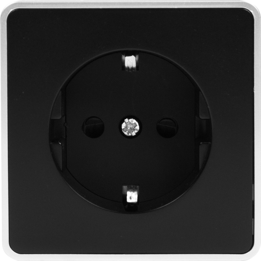 Розетка Веркель Галлант черная накладная