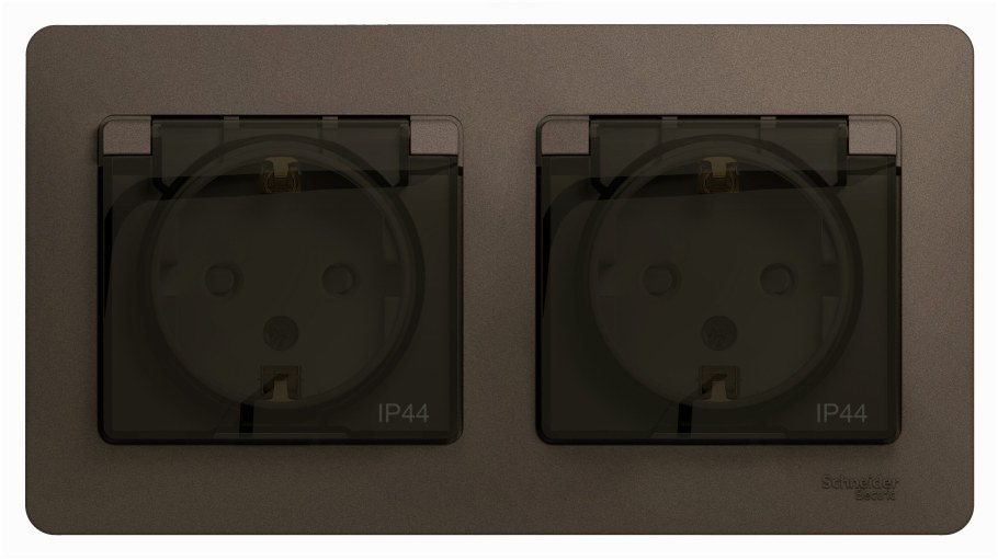 Розетка Schneider Electric Glossa с крышкой