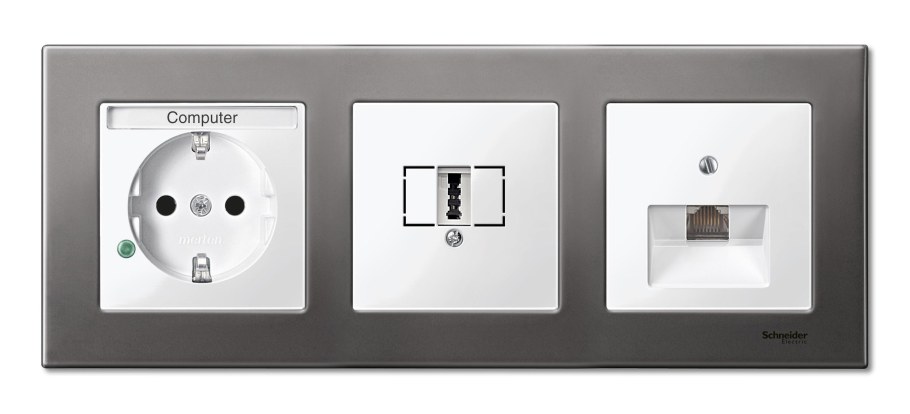 Телекоммуникационная розетка Schneider Electric nu547018, белый