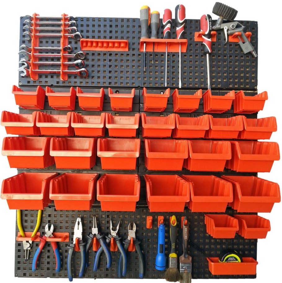 Панельный органайзер для инструментов, с 28 штабелируемыми