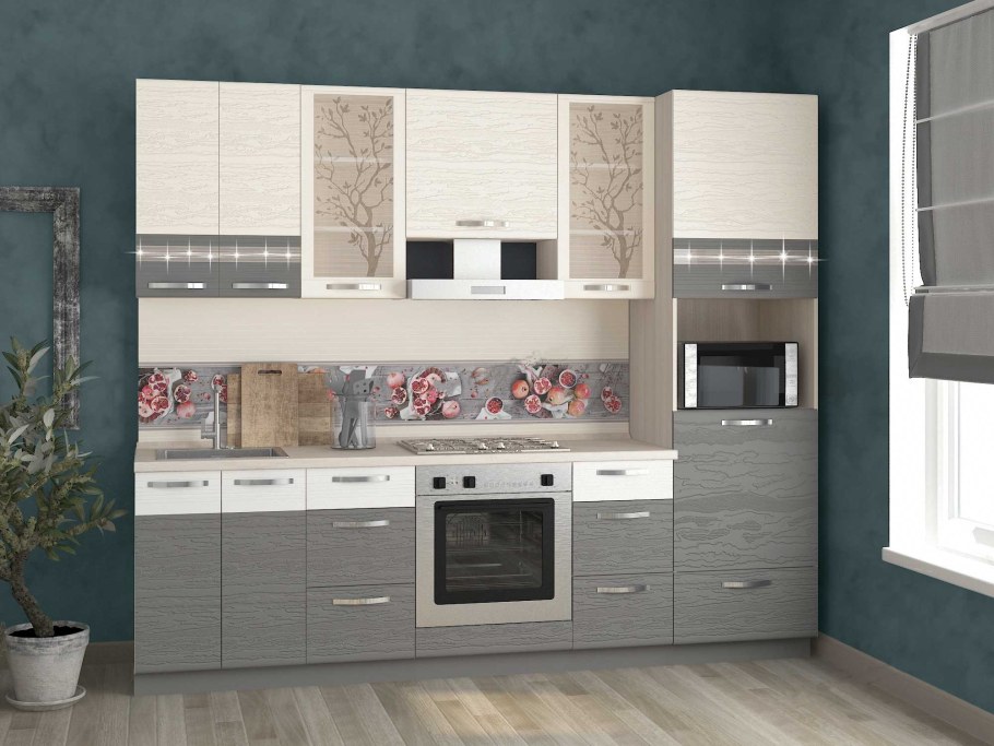 Кухня графит Давита мебель