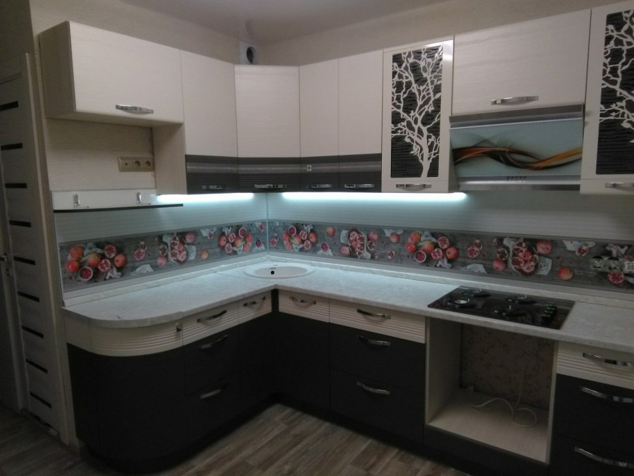 Кухня графит Давита мебель