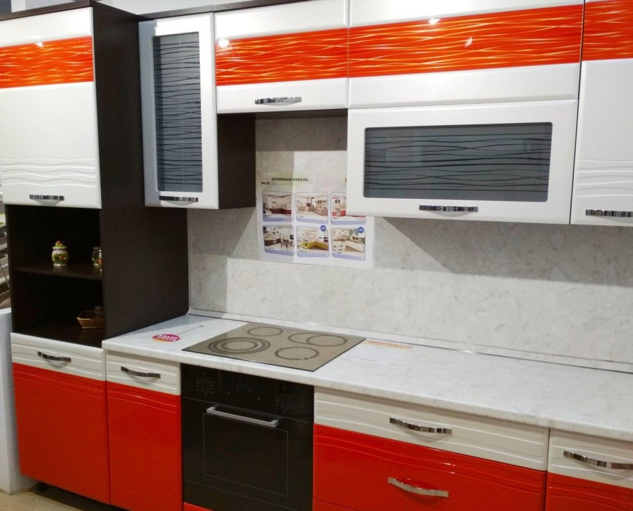 Кухня оранж Давита мебель