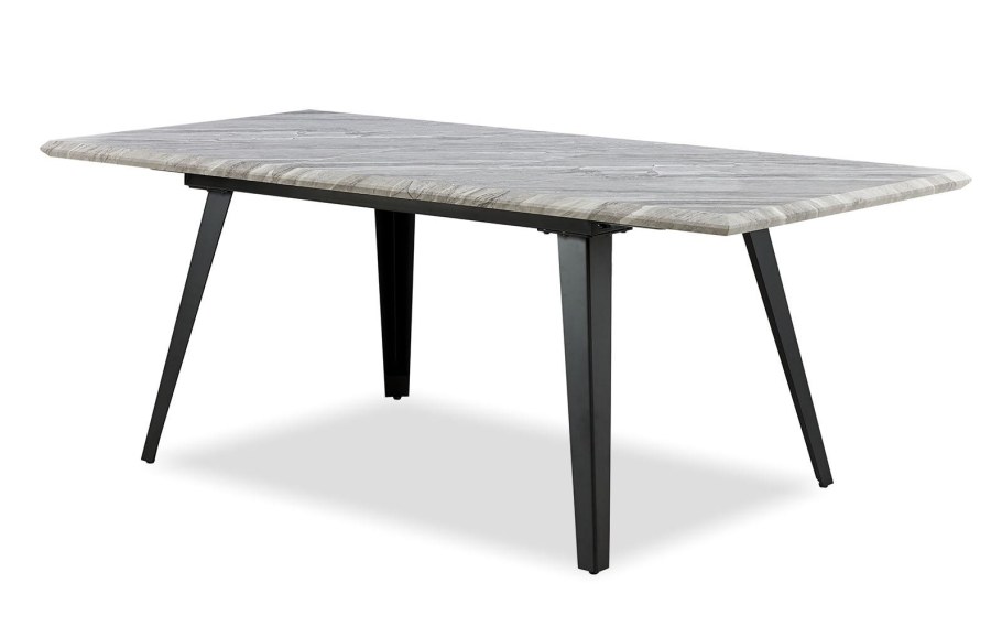 Стол раскладной Ofelia серого цвета с мраморным рисунком