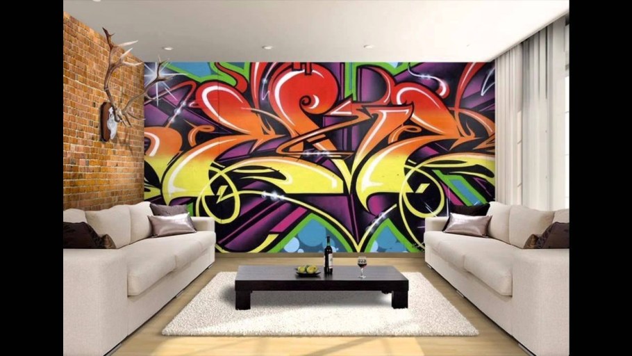 Граффити в интерьере