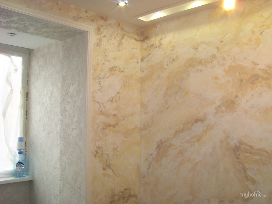 Кухня стены венецианка мрамор