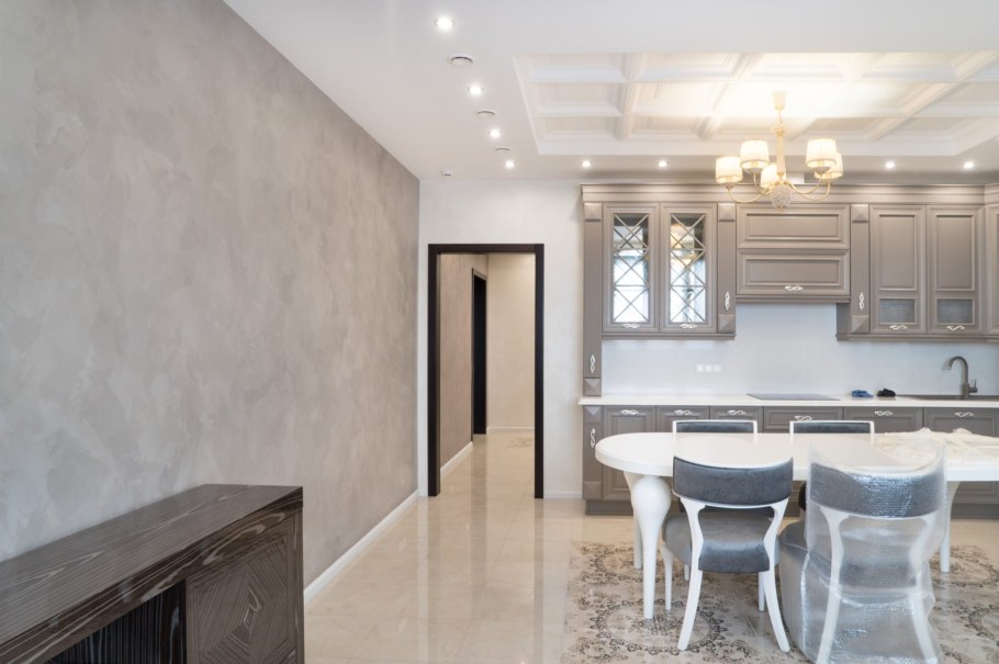 Декоративная штукатурка на кухне