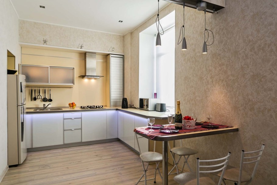 Декоративная штукатурка на кухне