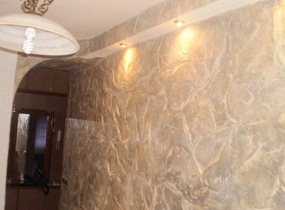 Отделка стен декоративной штукатуркой