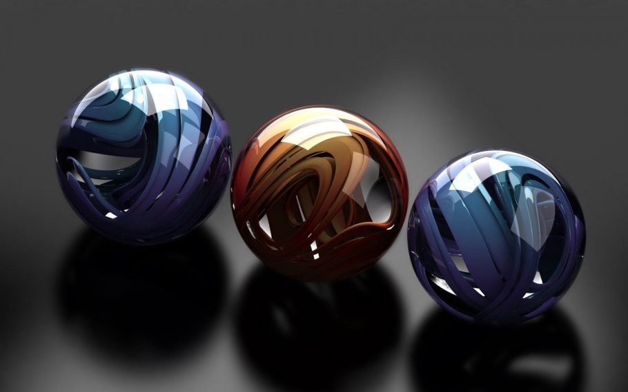 Стеклянные шары абстракция