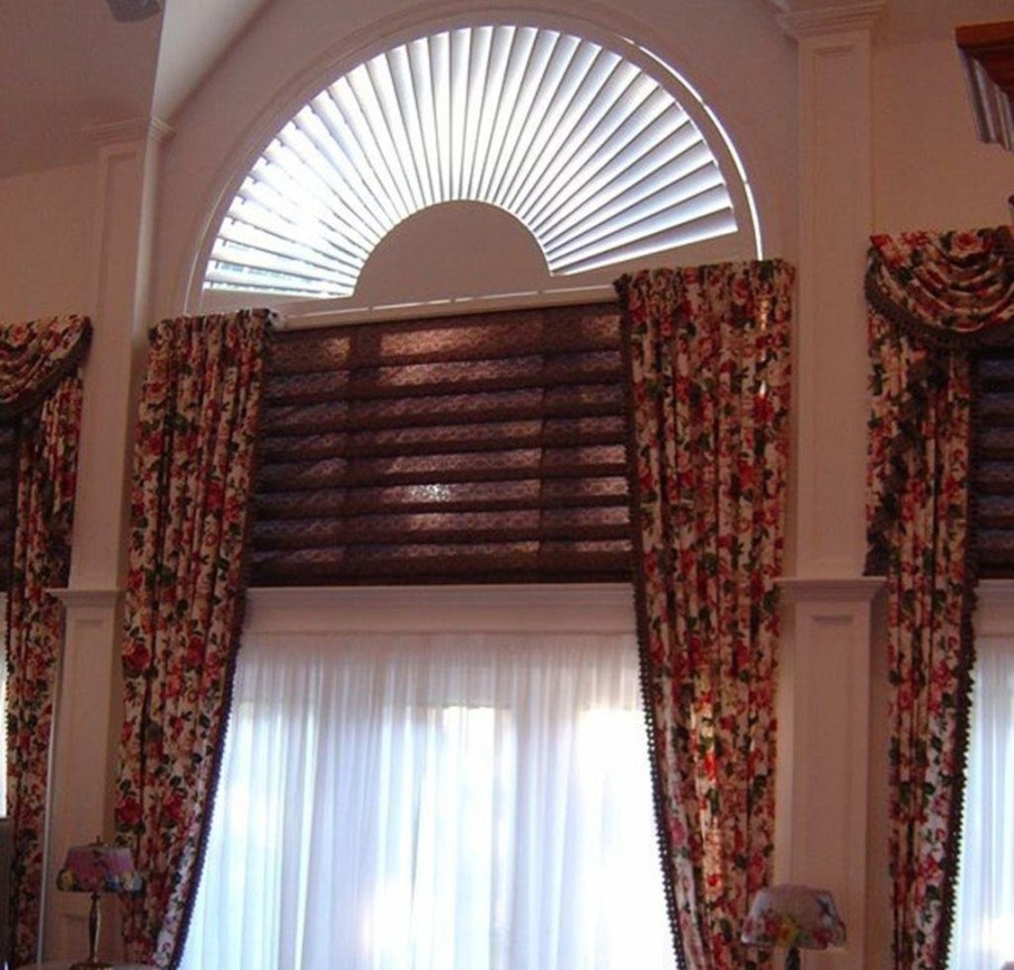Окно арка шторы