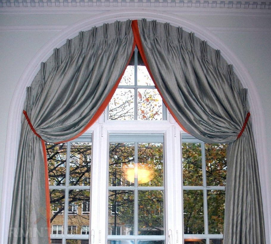 Шторы на полукруглое окно