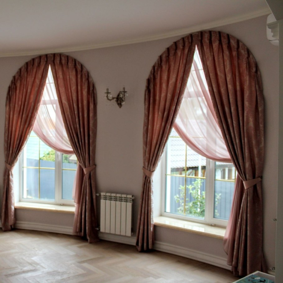 Шторы на полукруглое окно
