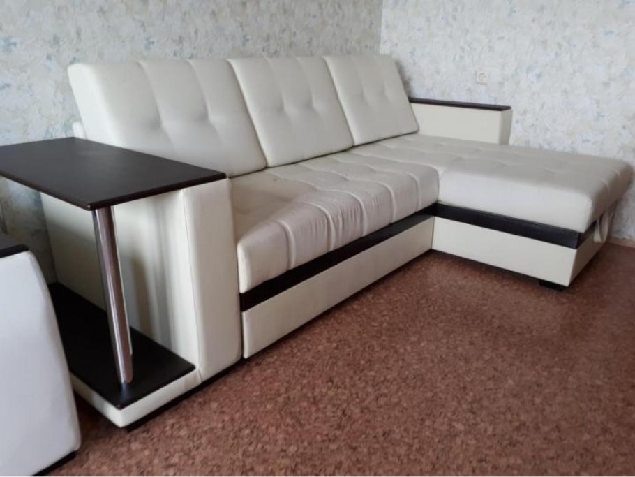 Угловой диван Атланта экокожа белый