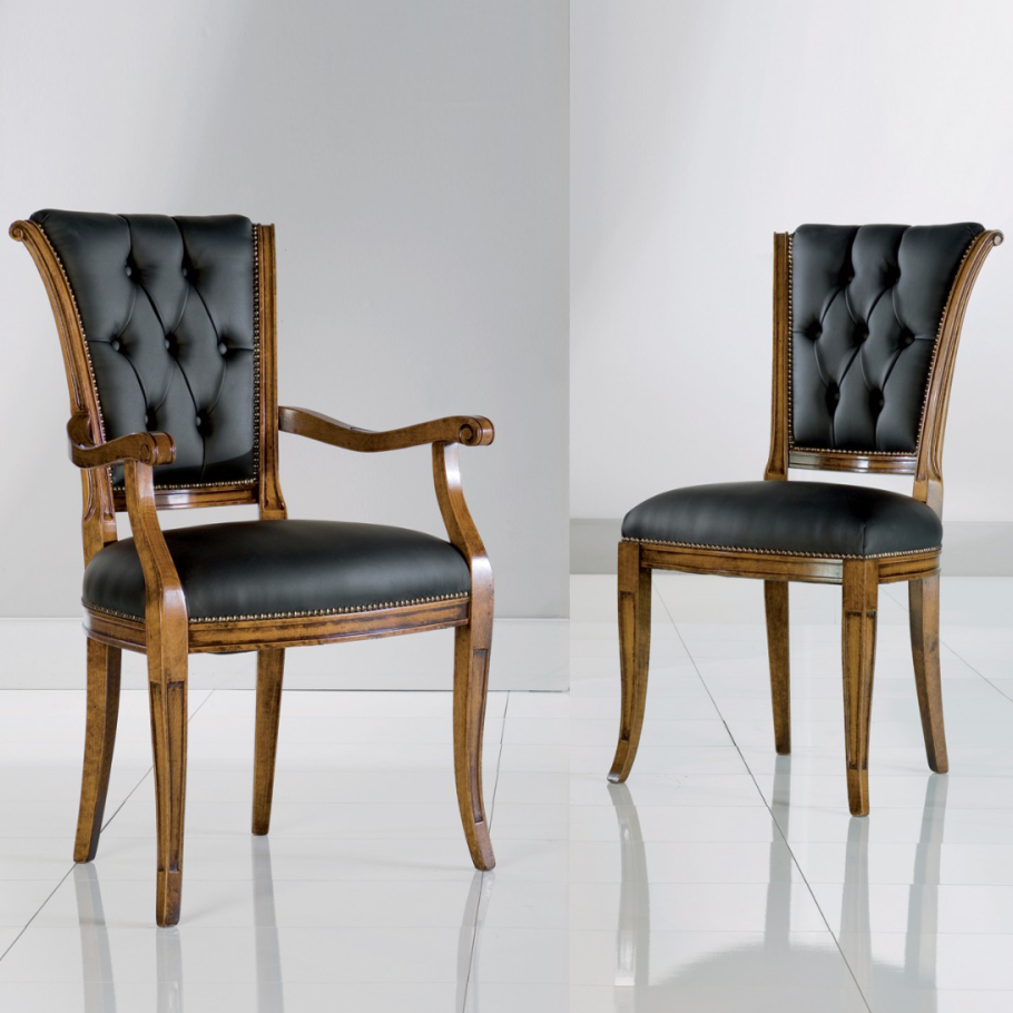 Стул кожаный "Клер стиль"~84