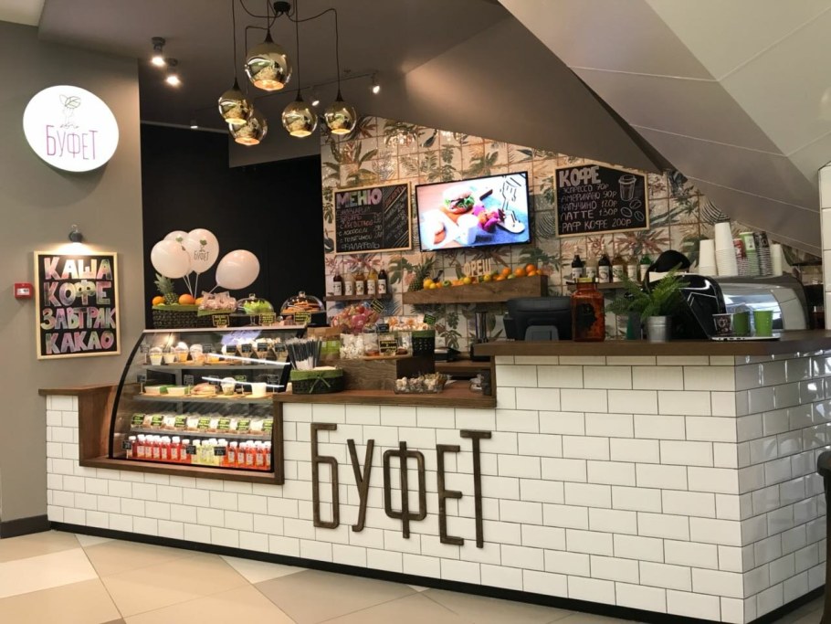 Интерьер буфета кафе