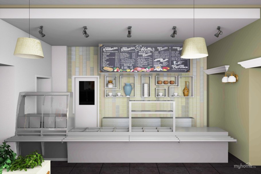 Интерьер буфета кафе