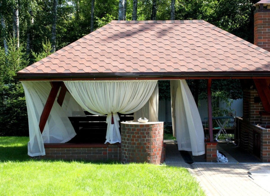 Четырёхскатная крыша для беседки