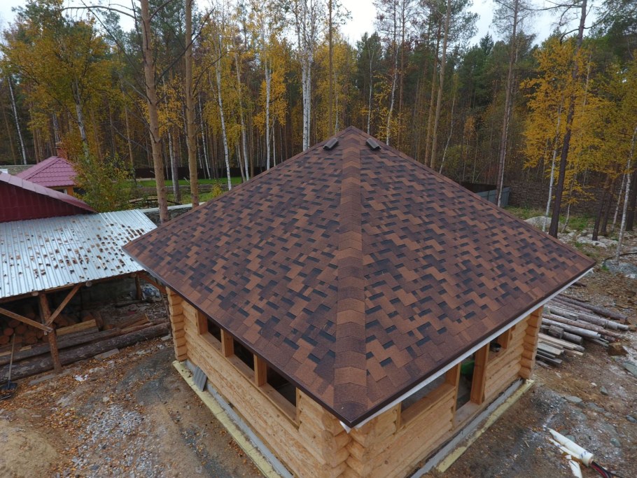 Гибкая черепица Docke Гранада кофе