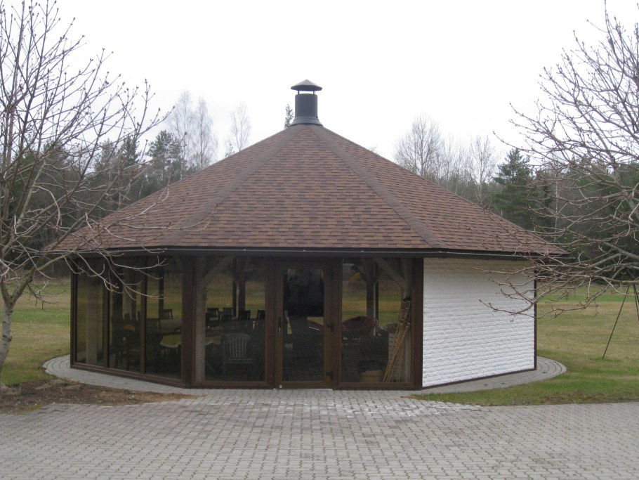 Мягкая черепица на беседку