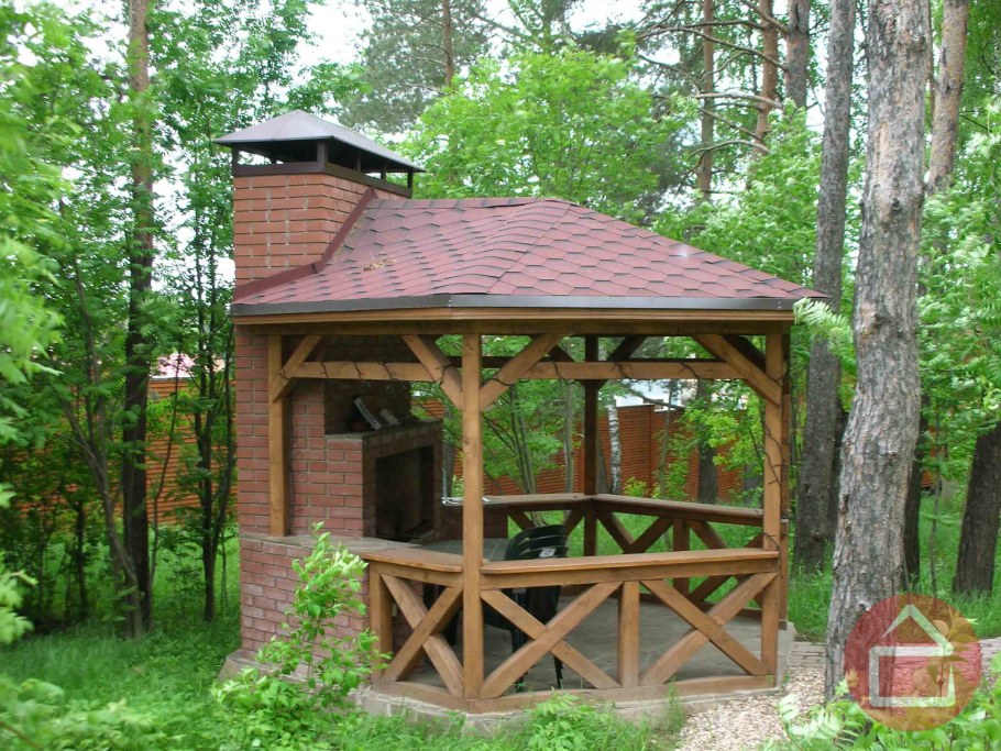 Гибкая черепица на беседку