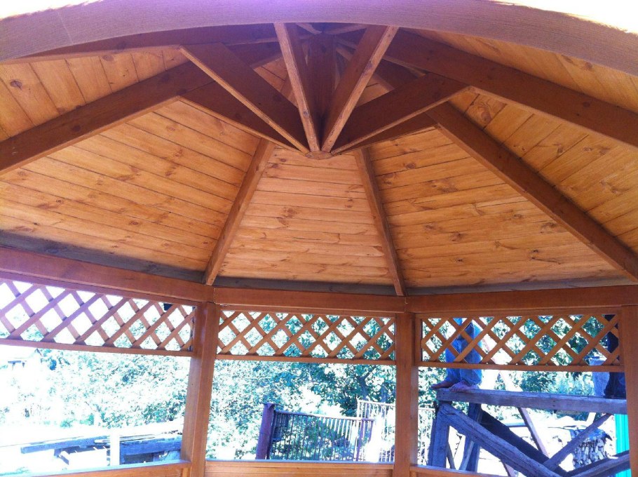 Крыша восьмиугольной беседки