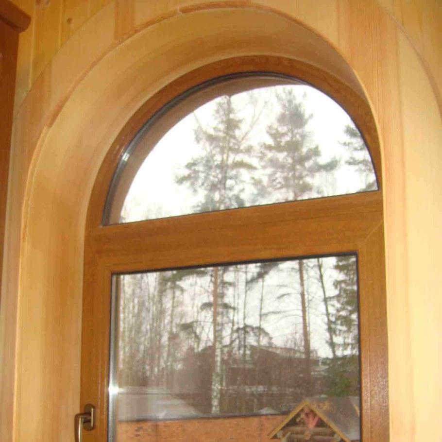 Арочные деревянные окна