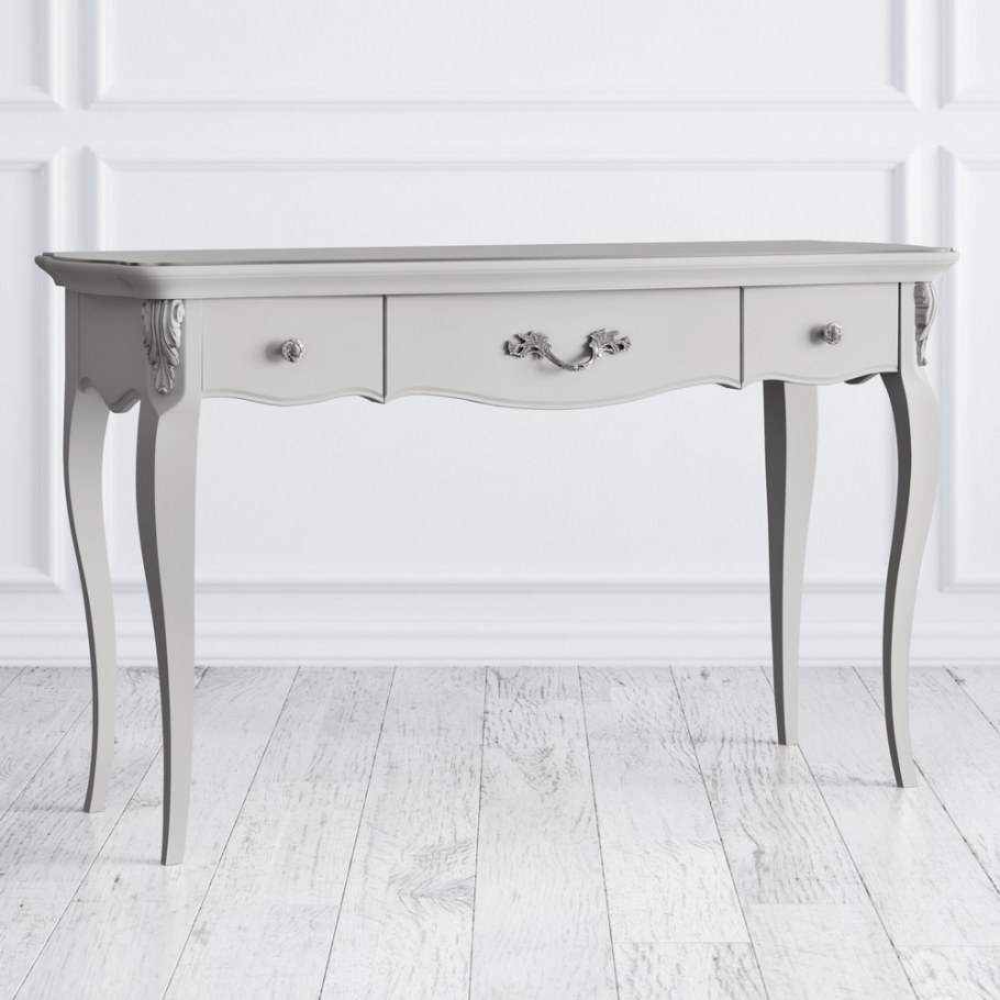 Консоль Амадей м108 l белый патина золото