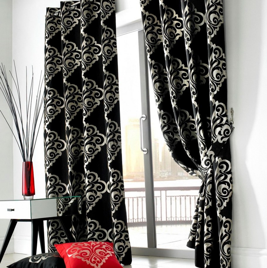 Черно белые шторы